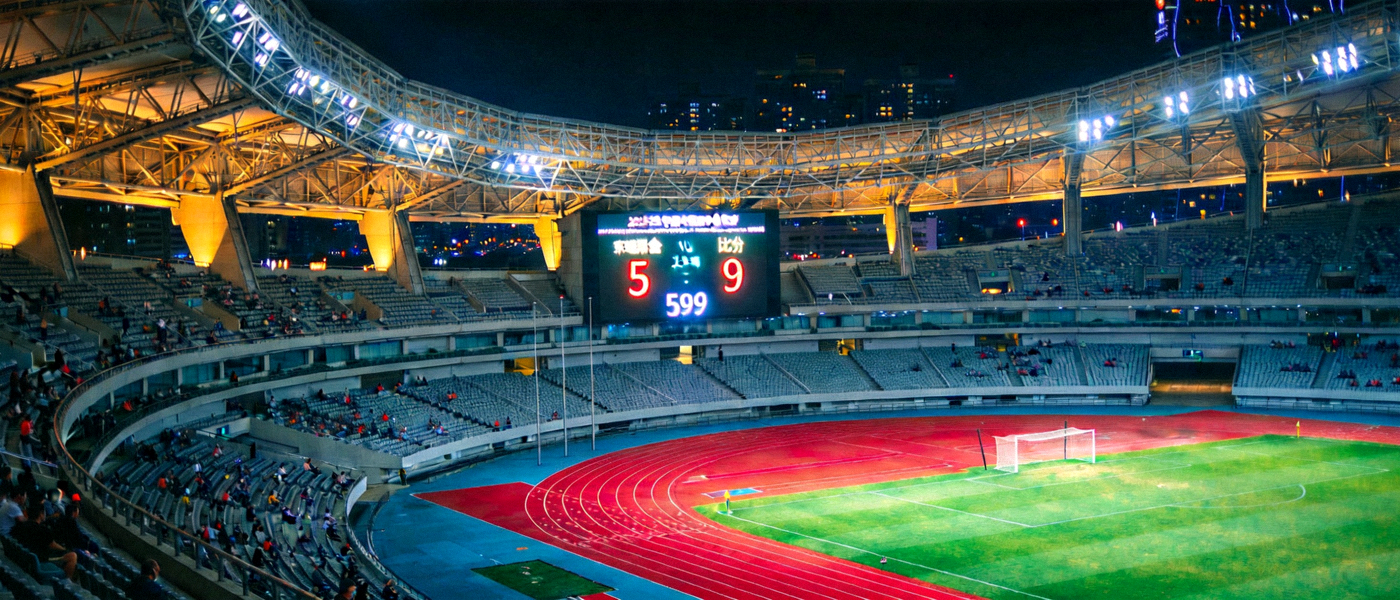 599比分比赛体育场全景夜景